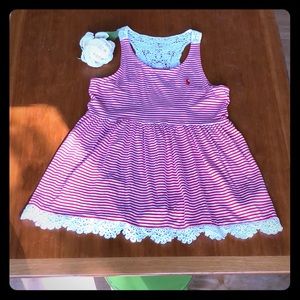 Ralph Lauren Red/White Striped Girls Top 💙❤️